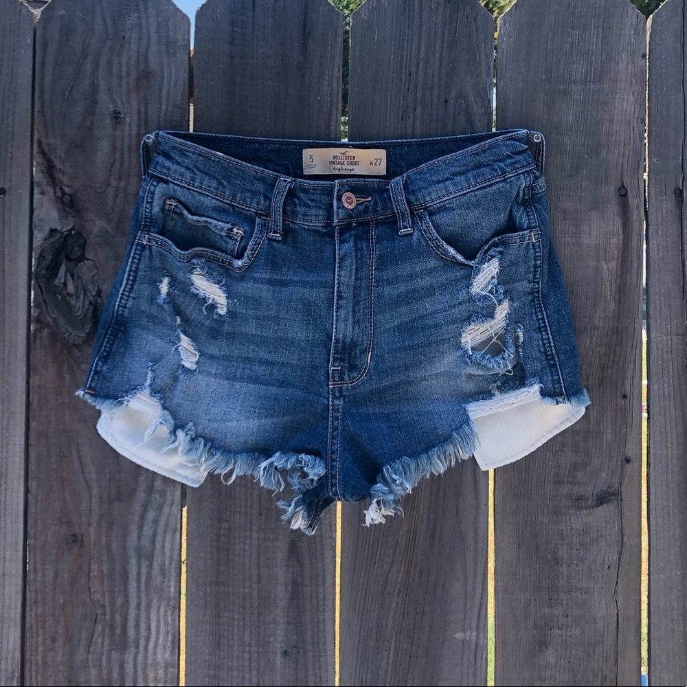 HOLLISTER High Rise Vintage Denim Shorts - Picture 1 of 6
